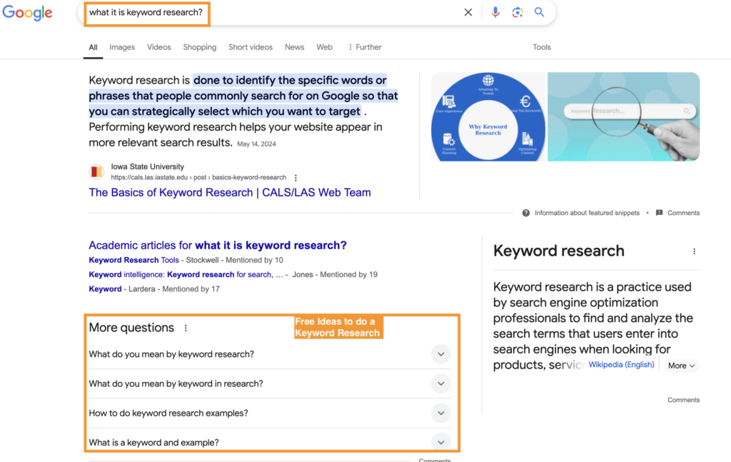 how to do a keyword research