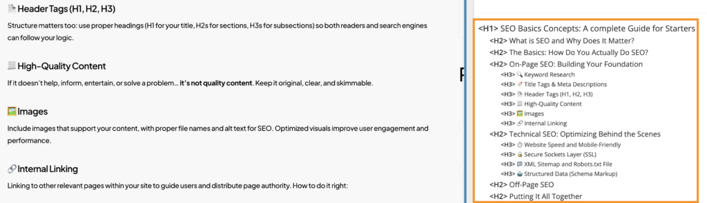 Header Tags (H1, H2, H3)